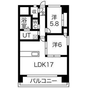 フォレスト.N(2LDK/2階)の間取り写真