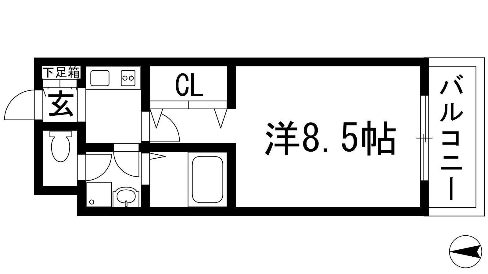 ISE-GRAND池田2(1K/4階)の間取り写真