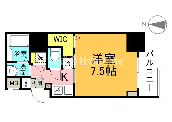 S-RESIDENCE谷町五丁目(1K/5階)の間取り写真