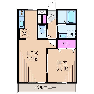 マレアガーデン新横浜A(1LDK/3階)の間取り写真