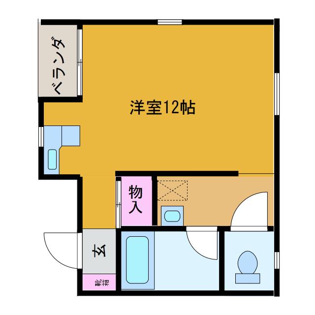 COURT IN 雅(ワンルーム/2階)の間取り写真
