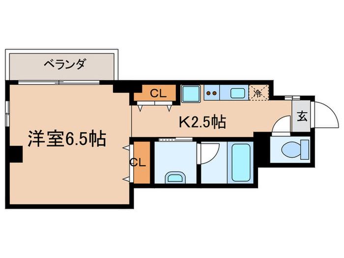 ATRIO K(1K/3階)の間取り写真