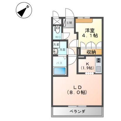 CLARTE.AVENIR(1LDK/2階)の間取り写真