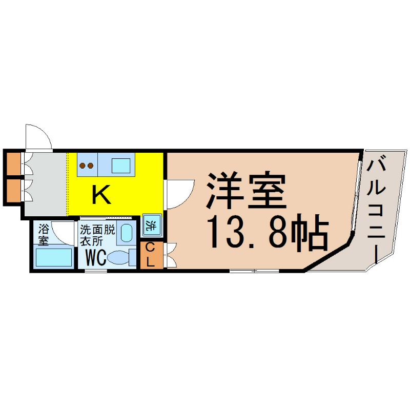 エスポアール光洋(1K/3階)の間取り写真