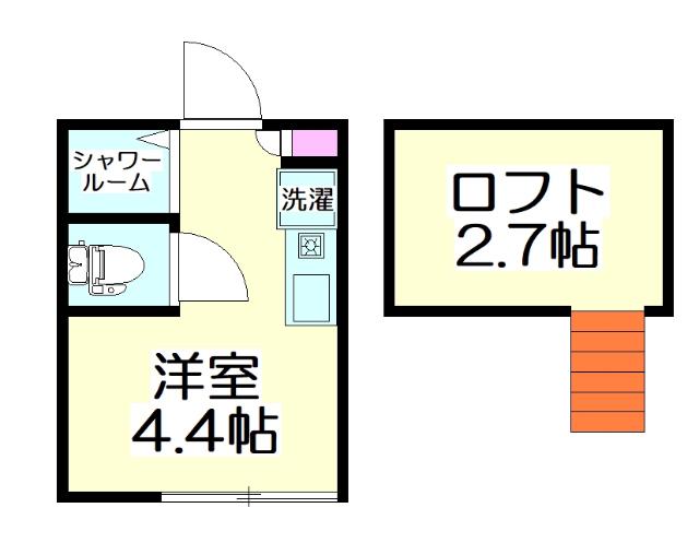 ROOTS竹ノ塚(ワンルーム/3階)の間取り写真