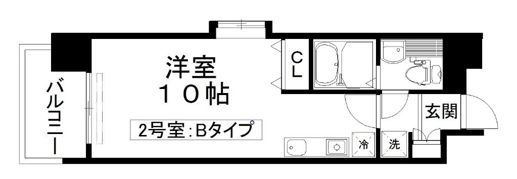 SUM広瀬通(ワンルーム/10階)の間取り写真