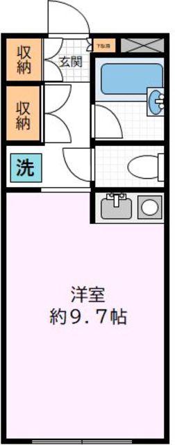 弥栄レジデンス本町第2(ワンルーム/2階)の間取り写真