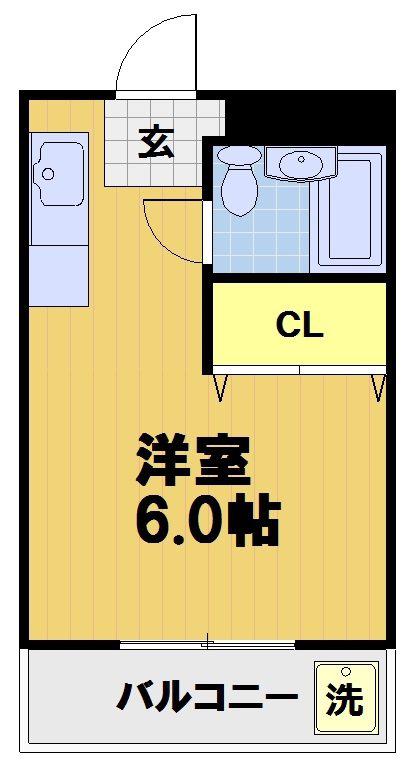 CASA CARINA(1K/3階)の間取り写真