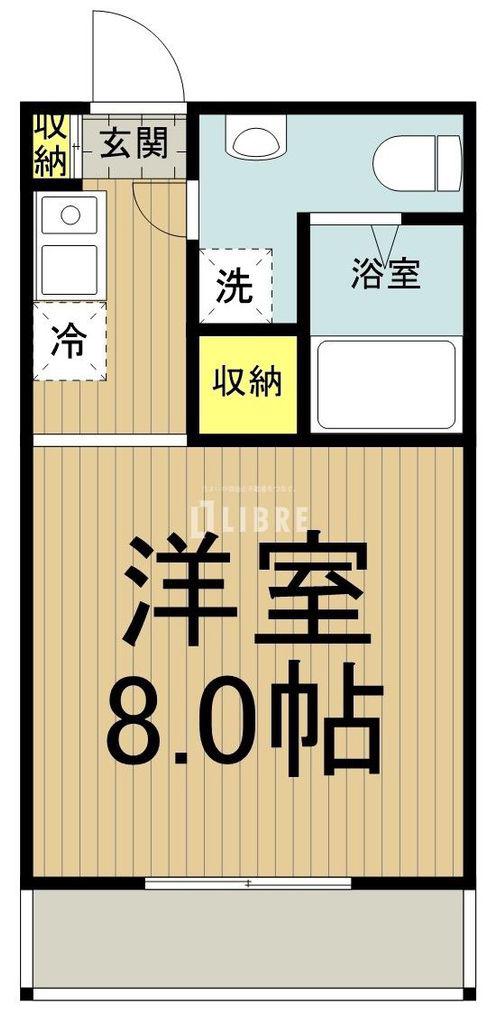 ベルフィオーレ(1K/2階)の間取り写真