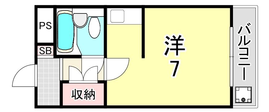 ラ・メゾン(ワンルーム/3階)の間取り写真