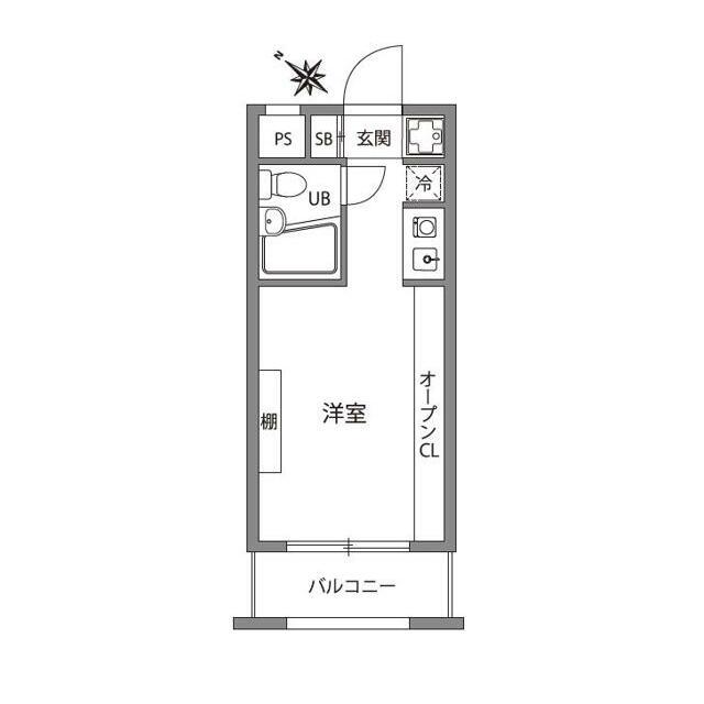 G APARTMENT(ワンルーム/3階)の間取り写真