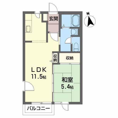 リラ・フィオーレ(1LDK/2階)の間取り写真
