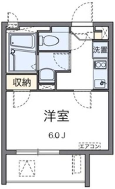 クレイノクレージュ柳原(1K/1階)の間取り写真