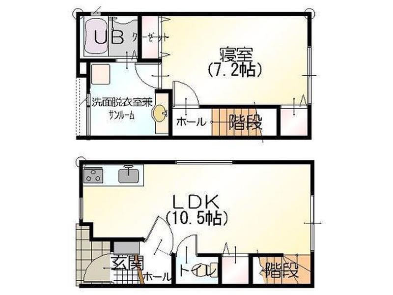 ステラコート千鳥台(1LDK/1階)の間取り写真