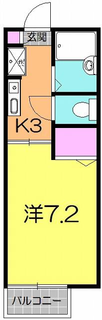 セフィラHAGA(1K/2階)の間取り写真