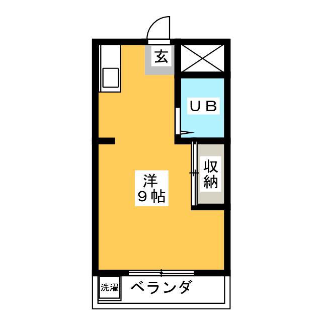 本二ヴィレッジ(ワンルーム/2階)の間取り写真