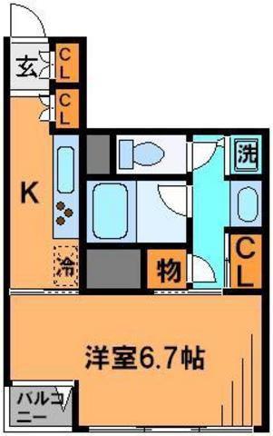 TWINS COURT(1K/3階)の間取り写真