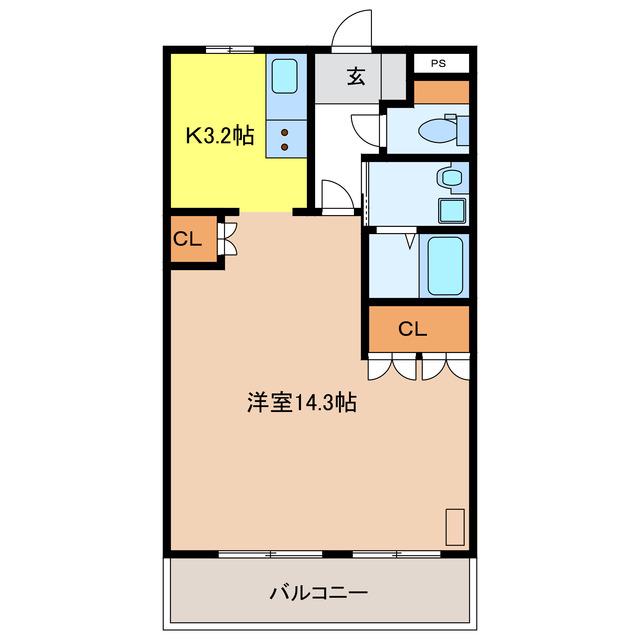 NOBLECHATEAU K.T(1K/1階)の間取り写真