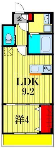 ルイール(1LDK/2階)の間取り写真