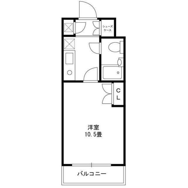 アルファ王子本町イースト(1K/4階)の間取り写真