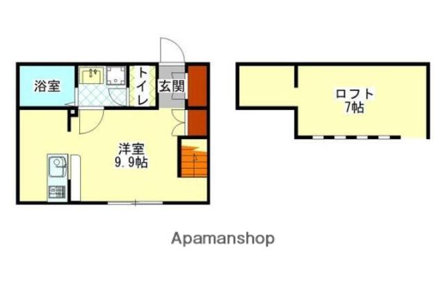QUATRE JAPAN(ワンルーム/1階)の間取り写真