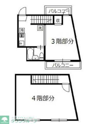 ニチエーイン日野 302(2K/3階)の間取り写真
