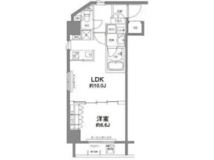 コンフォリア新宿御苑II(1LDK/10階)の間取り写真