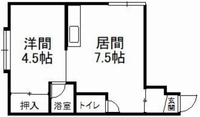 サンマルコ(1DK/1階)の間取り写真