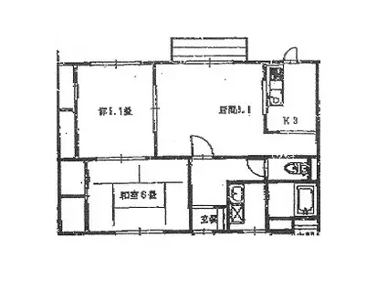 ステイタス長根(2LDK/2階)の間取り写真