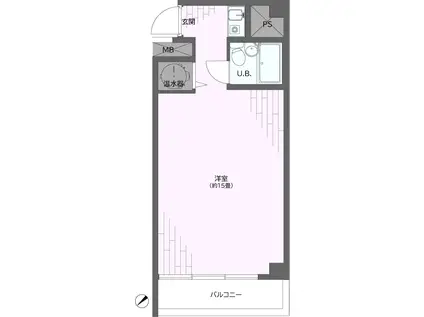フジタ横山町マンション(ワンルーム/10階)の間取り写真