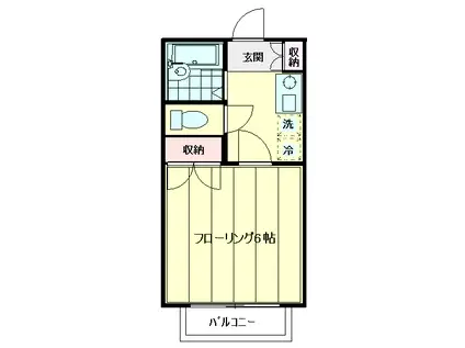 第2小金井サニーハイツ(1K/1階)の間取り写真