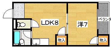 レシェンテ光洋(1LDK/3階)の間取り写真