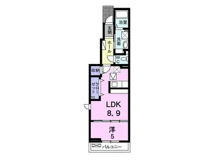 LAZO(1LDK/1階)の間取り写真