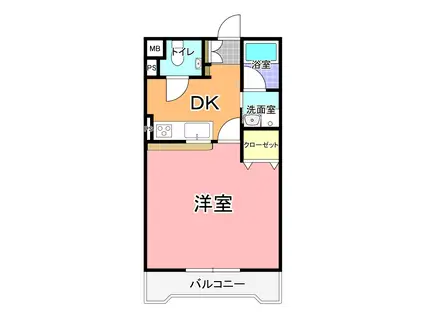ロフォス白梅(1DK/3階)の間取り写真