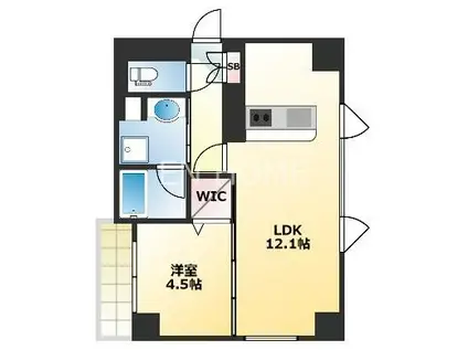 灯 -AKARI-(1LDK/4階)の間取り写真