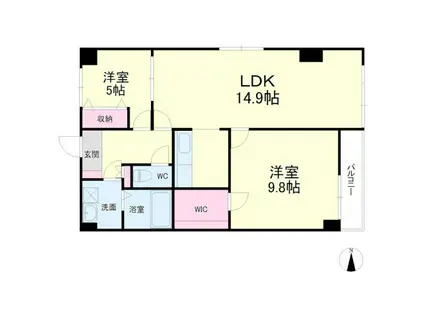 アルコ8(2LDK/2階)の間取り写真