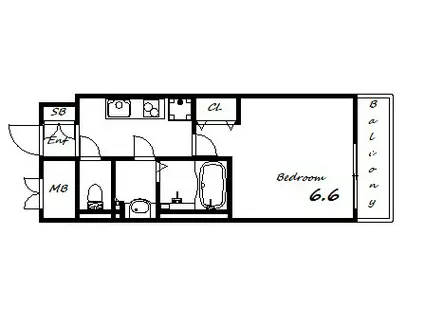 ファーストフィオーレ神戸湊町(1K/9階)の間取り写真