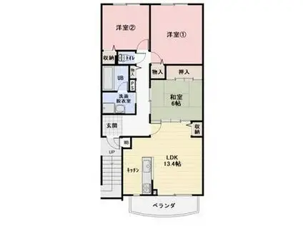 アミティ21(3LDK/3階)の間取り写真