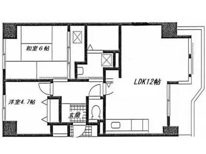 エスペランサ(2LDK/2階)の間取り写真