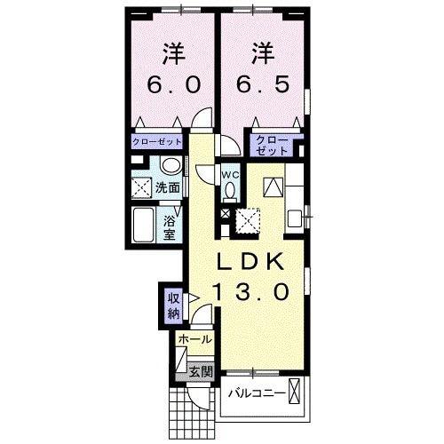 マルティーナ(2LDK/1階)の間取り写真