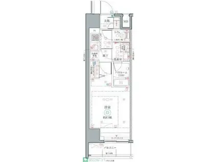 CREVISTAお花茶屋(1K/8階)の間取り写真