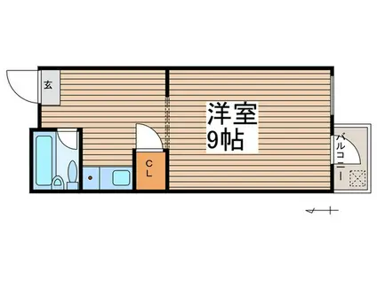 グリーンシティ新瑞(ワンルーム/2階)の間取り写真