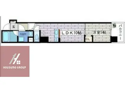 グランツ(1LDK/8階)の間取り写真