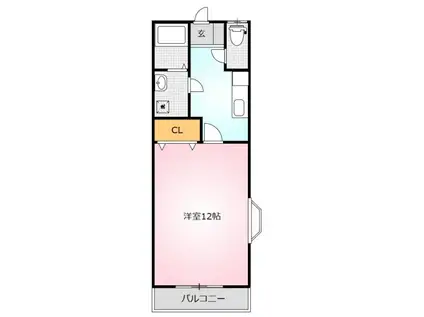 ナミヅカハイツ(1DK/2階)の間取り写真