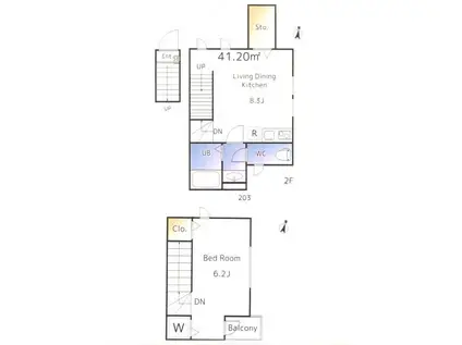 エクセルコート富士見台(1LDK/3階)の間取り写真