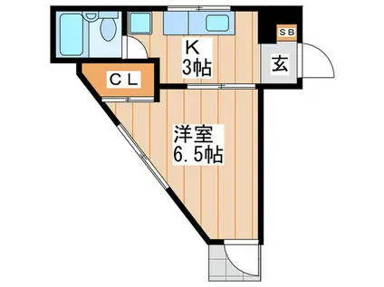 メゾンコーハツ(1K/1階)の間取り写真