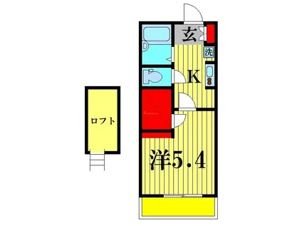 グラツィア(1K/3階)の間取り写真