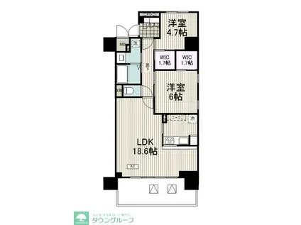 リーラ横浜川和町(2LDK/1階)の間取り写真