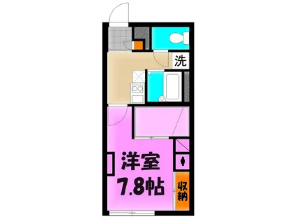 SHIMADA弐番館(1K/1階)の間取り写真