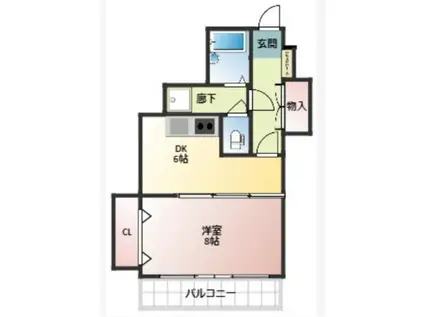 ハイツ・リッチモンド(1DK/6階)の間取り写真